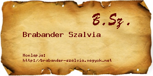Brabander Szalvia névjegykártya